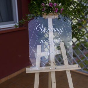 TABLICA TRANSPARENTNA + SZTALUGA