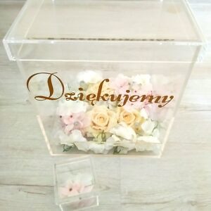 pudełko na koperty transparentne plexi