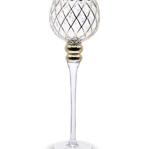 ŚWIECZNIKI NA NÓŻCE ZŁOTE 40 CM